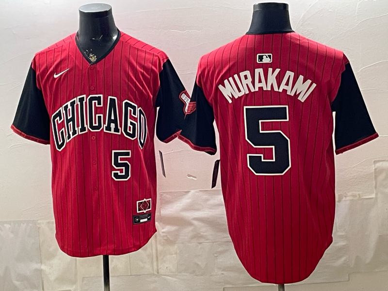 Men Chicago White Sox #5 Murakami red Nike MLB 2026 jersey 051902